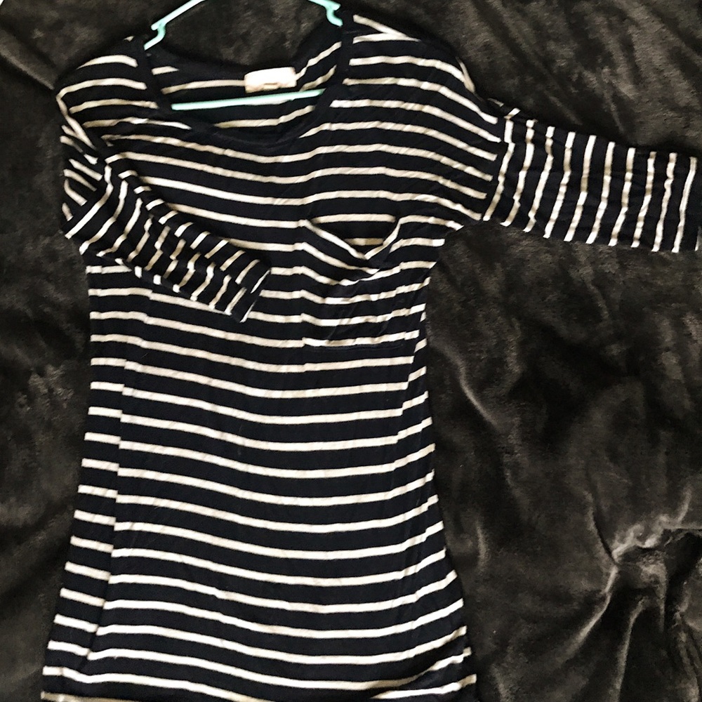 1/2 sleeve striped top